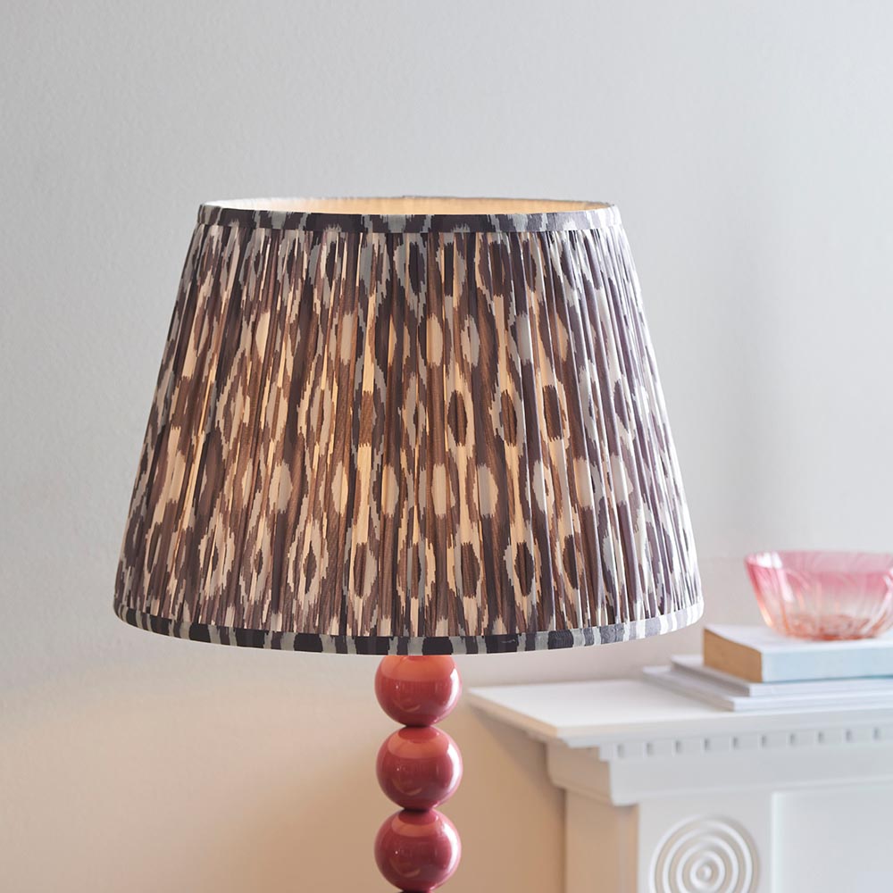 Gloss Pink Higgledy & Ikat 40cm Pearl grey shade - Comet Lighting