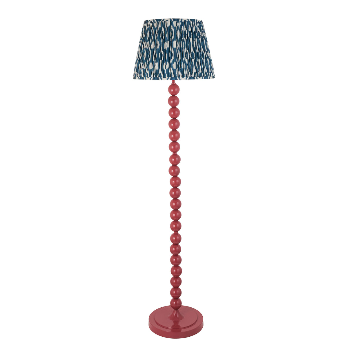 Gloss Pink Higgledy & Ikat 40cm Marlin blue shade - Comet Lighting