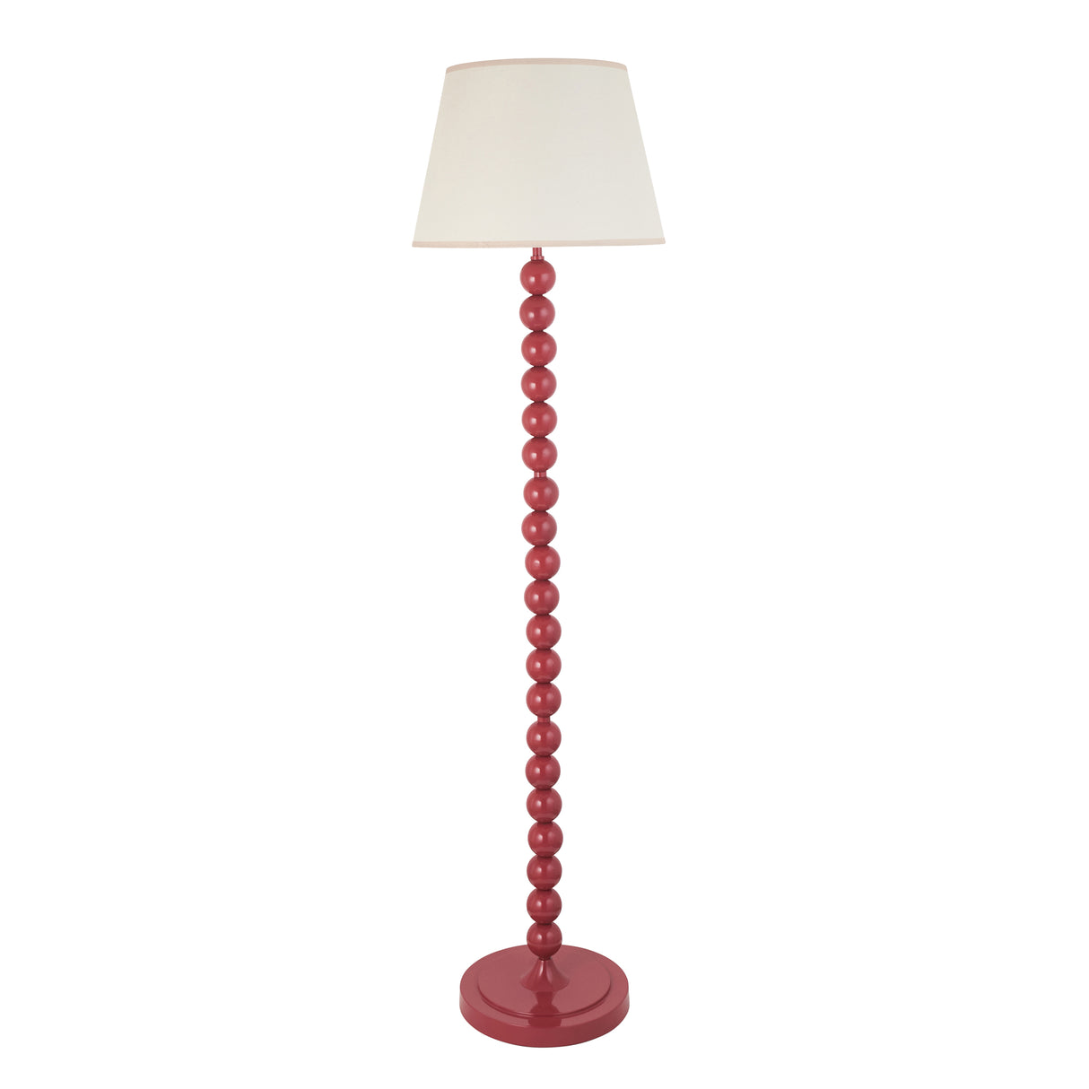 Gloss Pink Higgledy & Ivy 40cm Vintage white shade - Comet Lighting