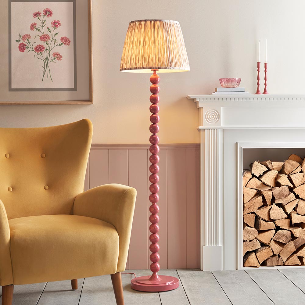 Gloss Pink Higgledy & Ikat 40cm Neutral shade - Comet Lighting