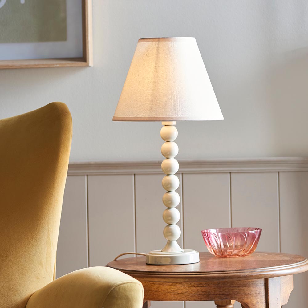 Higgledy & Ivy 25cm Vintage white shade - Comet Lighting