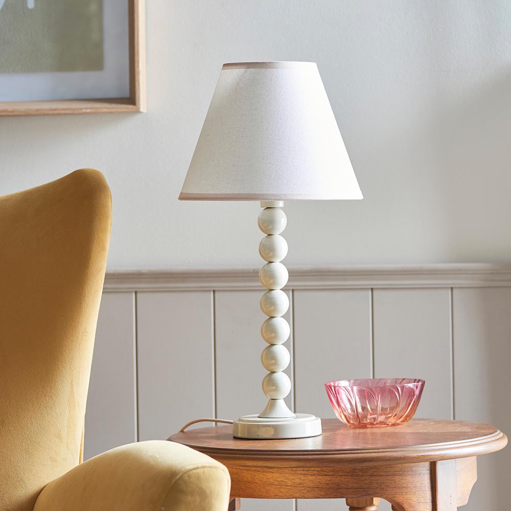 Higgledy & Ivy 25cm Vintage white shade - Comet Lighting