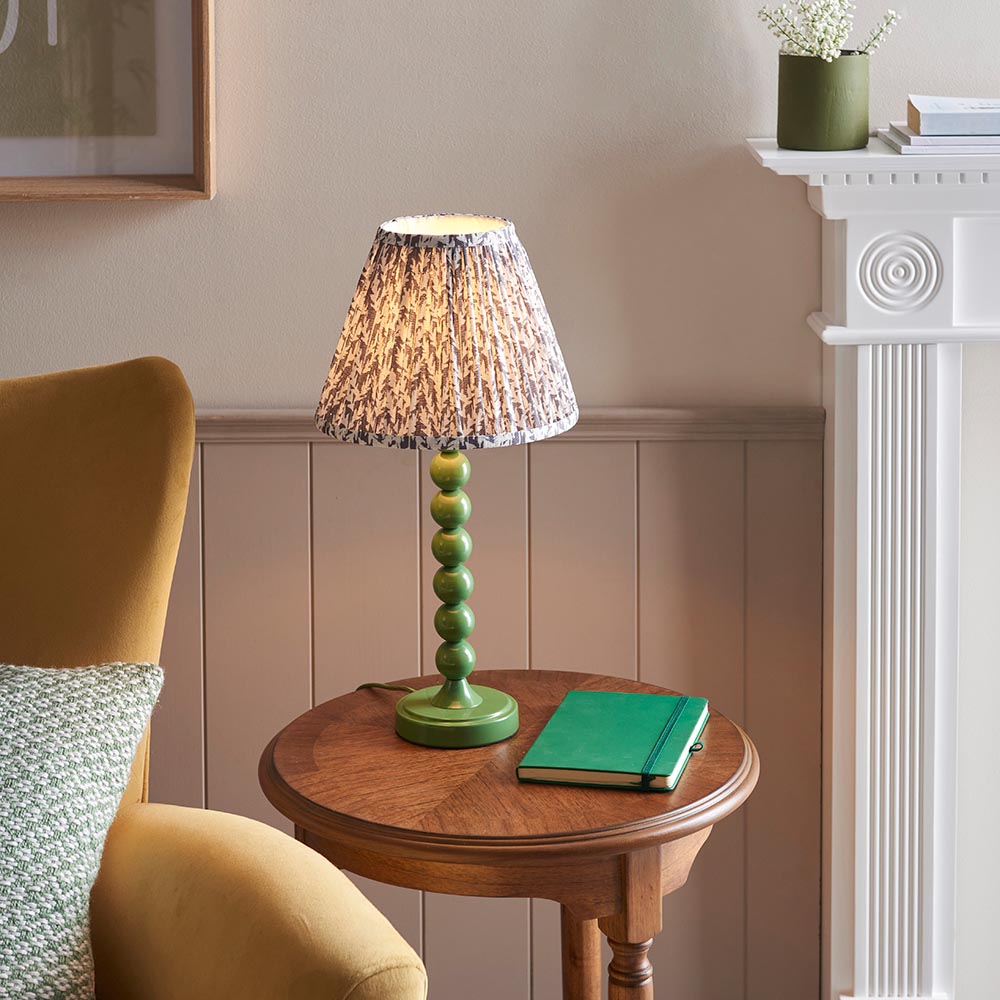 Gloss Green Higgledy & Leaf 25cm Pearl grey shade - Comet Lighting