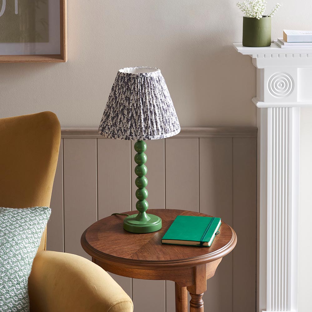 Gloss Green Higgledy & Leaf 25cm Pearl grey shade - Comet Lighting