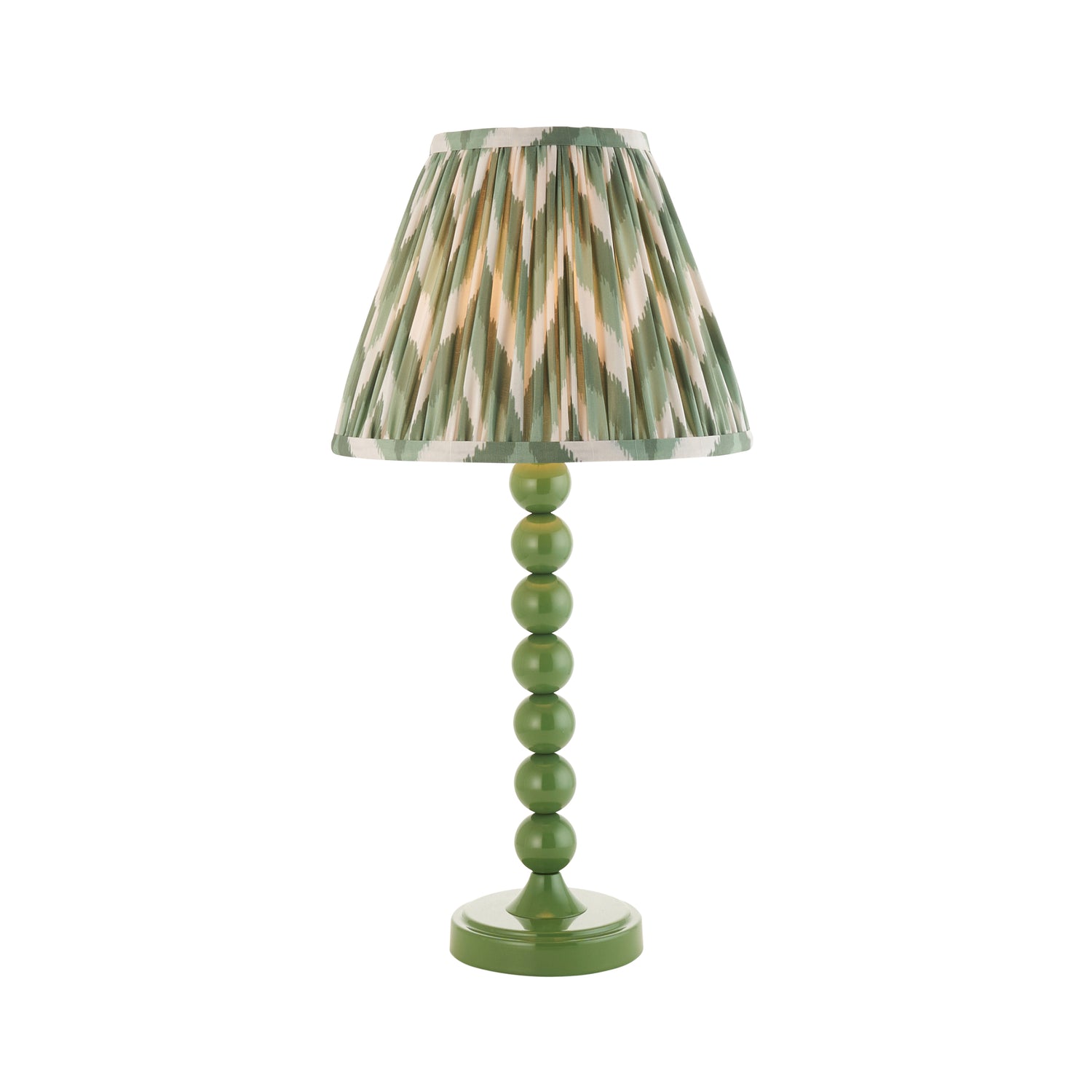 Gloss Green Higgledy & Zigzag 25cm Cotswold green shade - Comet Lighting