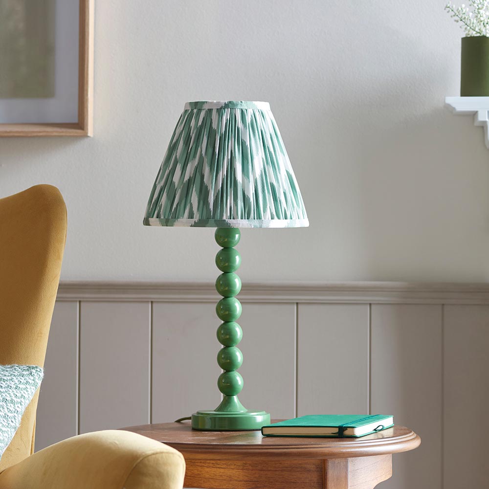 Gloss Green Higgledy & Zigzag 25cm Cotswold green shade - Comet Lighting