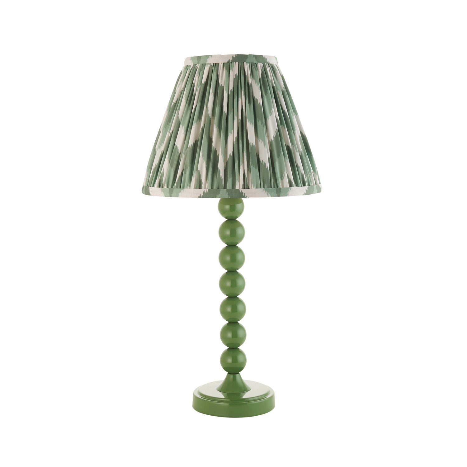 Gloss Green Higgledy & Zigzag 25cm Cotswold green shade - Comet Lighting
