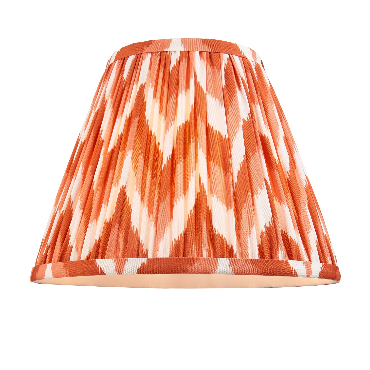 Gloss Green Higgledy & Zigzag 25cm Apricot orange shade - Comet Lighting