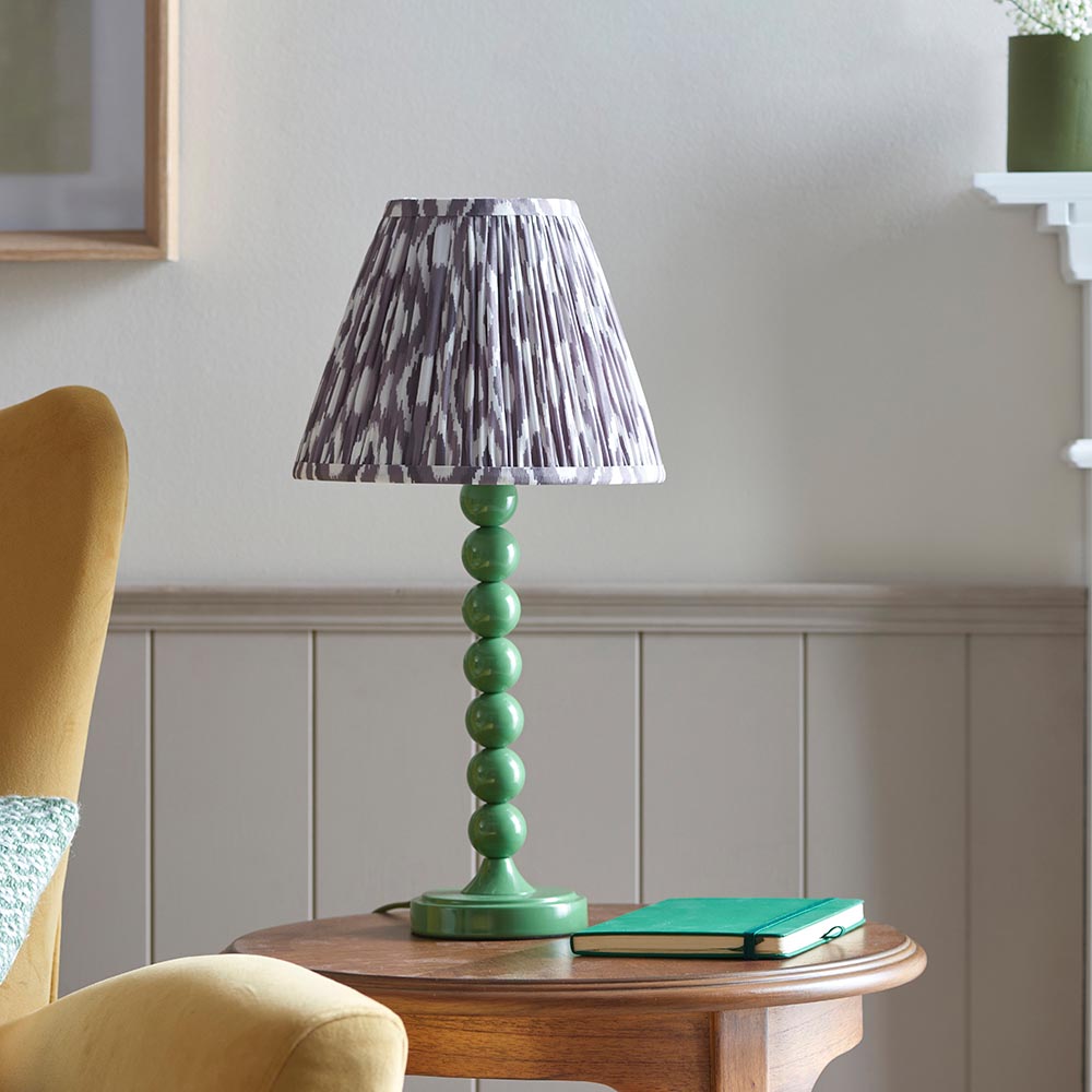 Gloss Green Higgledy & Ikat 25cm Pearl grey shade - Comet Lighting