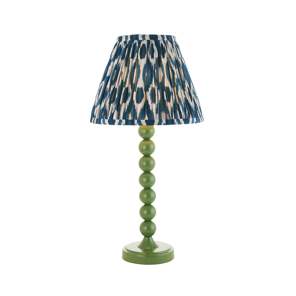 Gloss Green Higgledy & Ikat 25cm Marlin blue shade - Comet Lighting