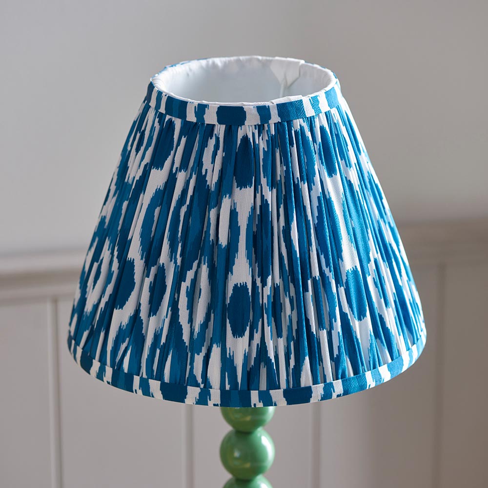 Gloss Green Higgledy & Ikat 25cm Marlin blue shade - Comet Lighting