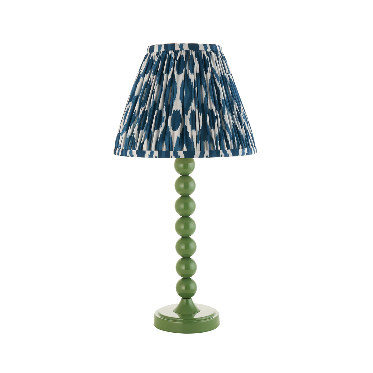 Gloss Green Higgledy & Ikat 25cm Marlin blue shade - Comet Lighting