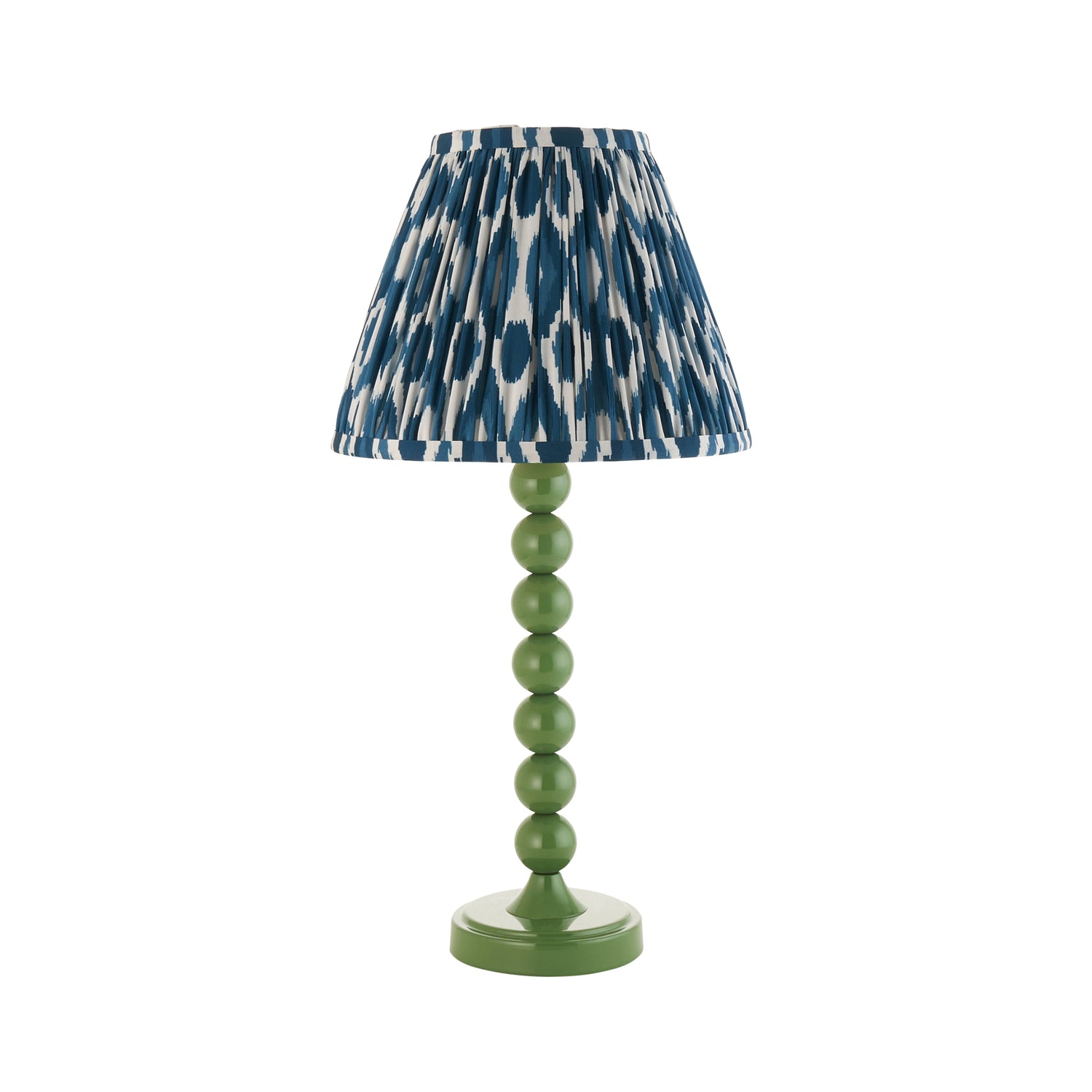 Gloss Green Higgledy & Ikat 25cm Marlin blue shade - Comet Lighting