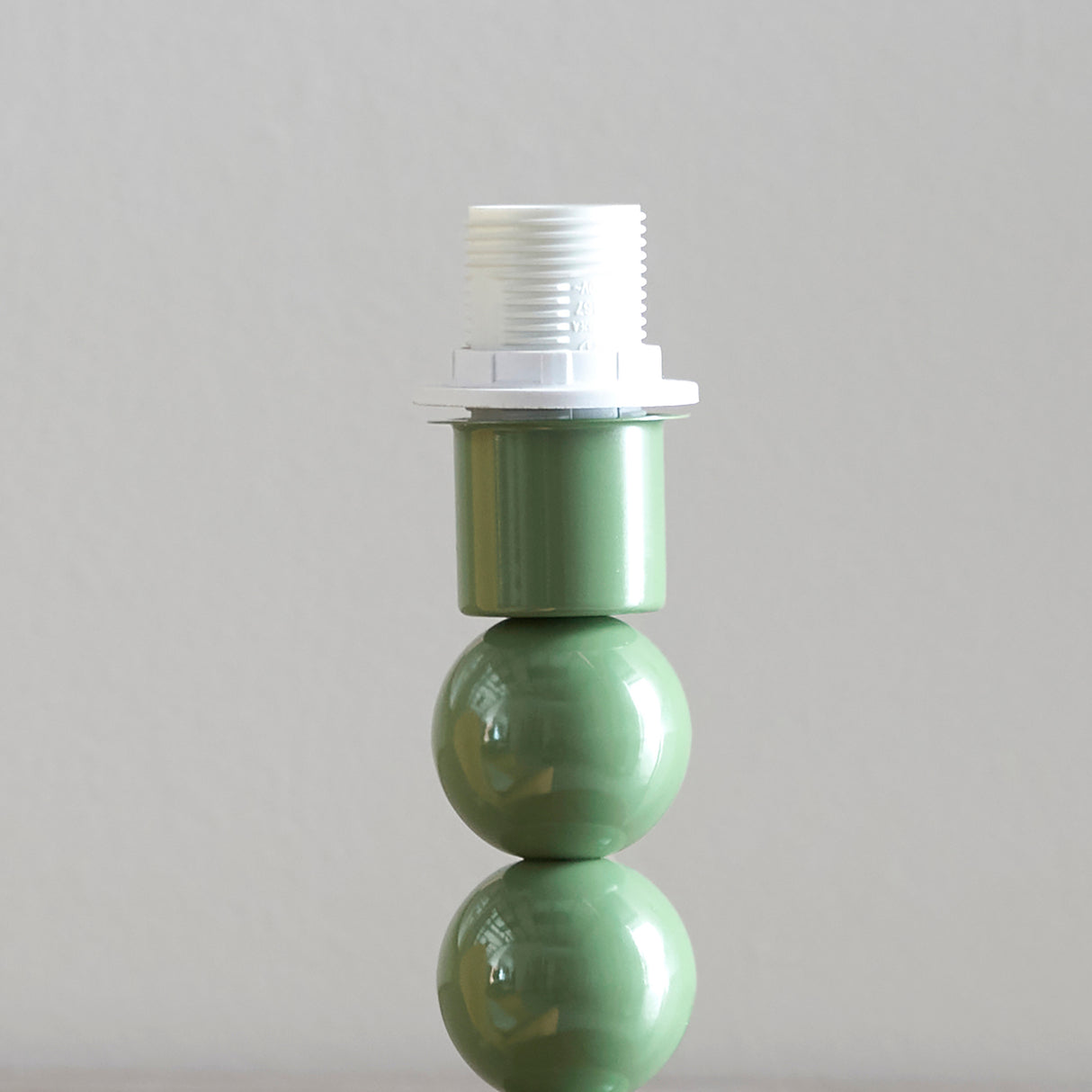 Gloss Green Higgledy & Ivy 25cm Vintage white shade - Comet Lighting