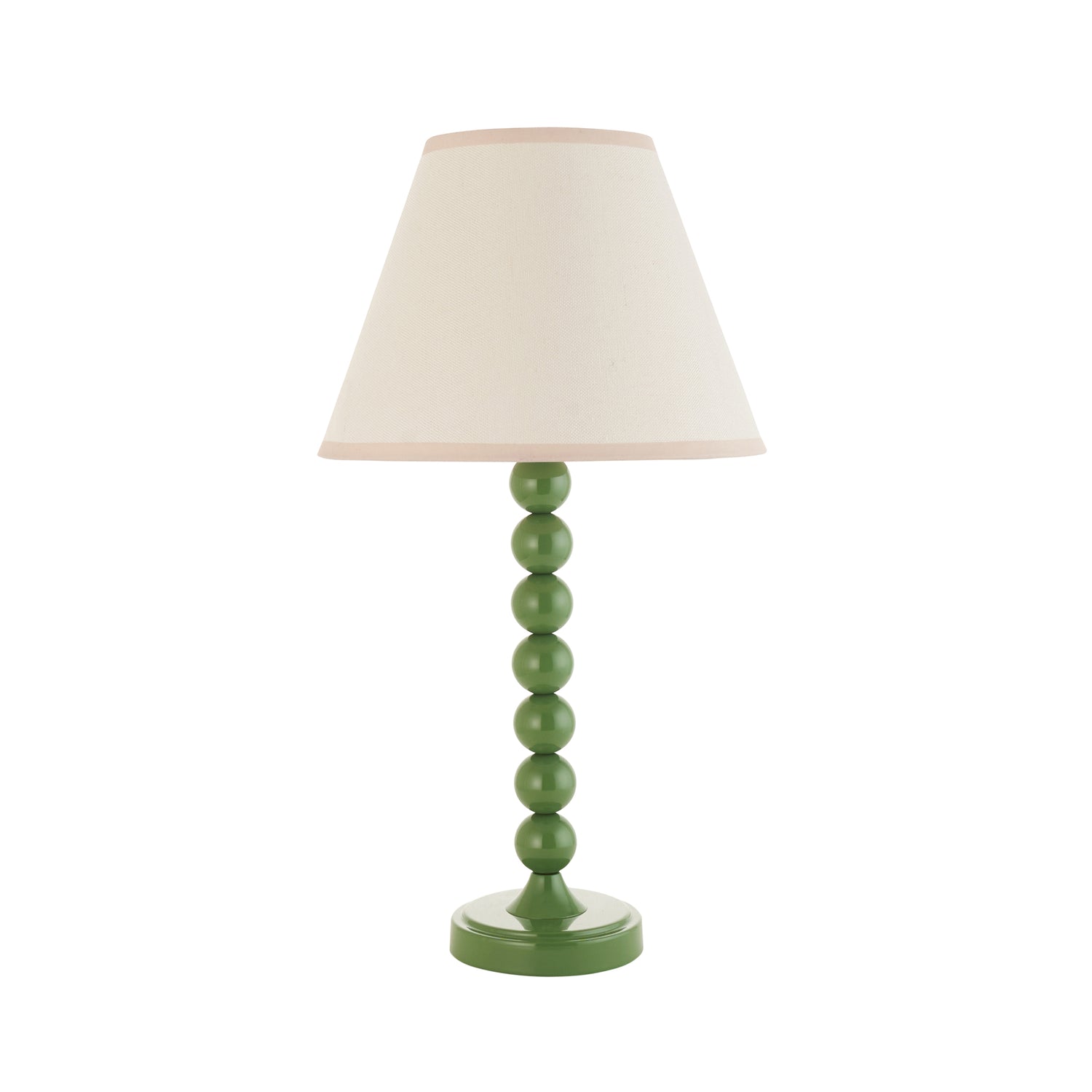 Gloss Green Higgledy & Ivy 25cm Vintage white shade - Comet Lighting