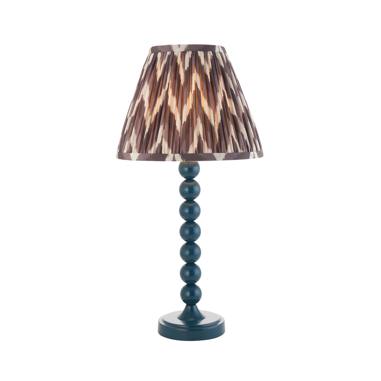 Gloss Blue Higgledy & Zigzag 25cm Pearl grey shade - Comet Lighting