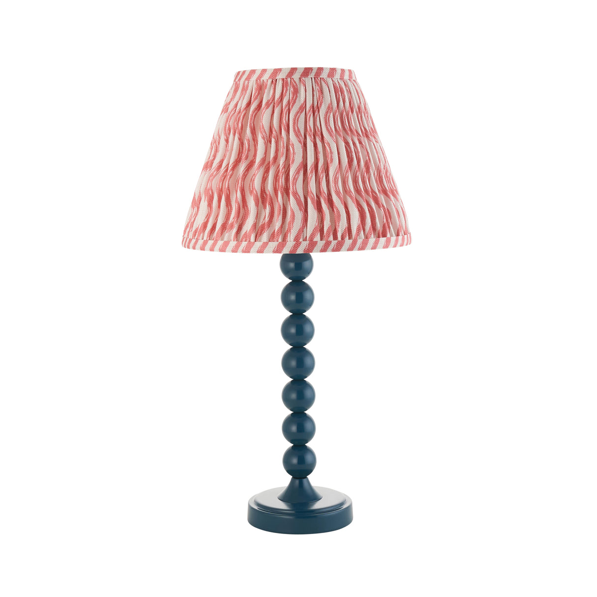Gloss Blue Higgledy & Ripple 25cm Coral pink shade - Comet Lighting