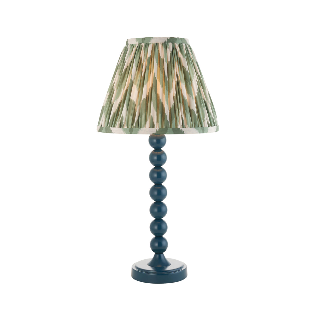 Gloss Blue Higgledy & Zigzag 25cm Cotswold green shade - Comet Lighting