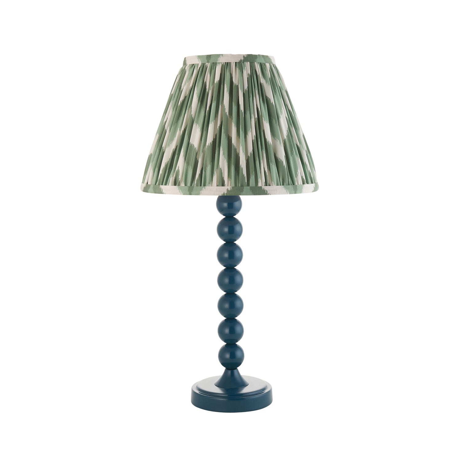 Gloss Blue Higgledy & Zigzag 25cm Cotswold green shade - Comet Lighting