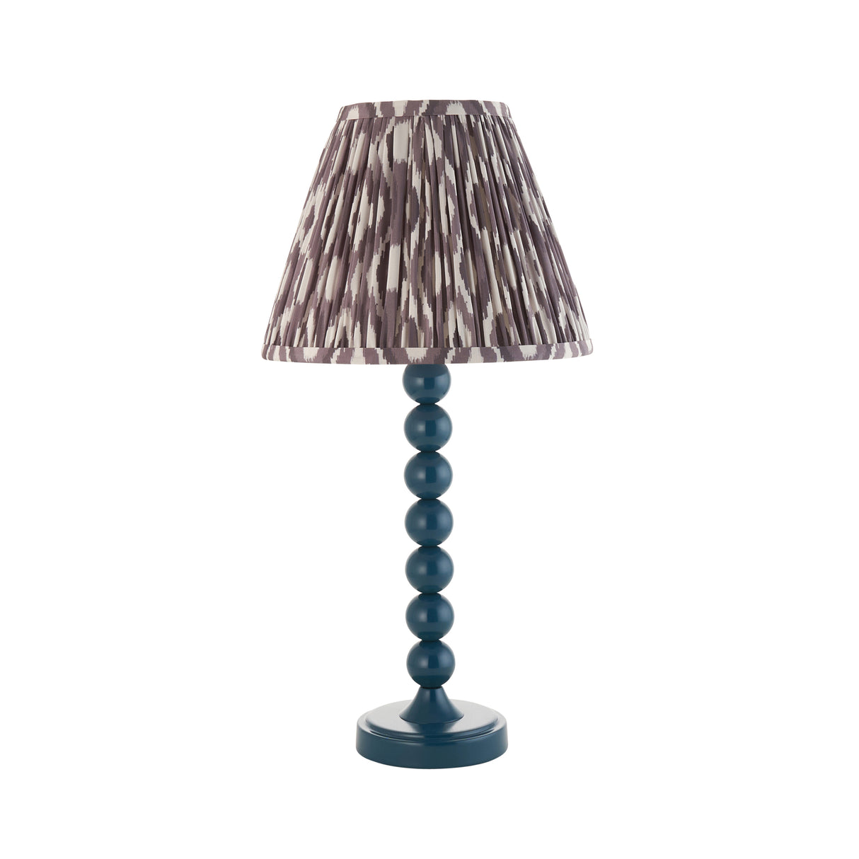 Gloss Blue Higgledy & Ikat 25cm Pearl grey shade - Comet Lighting