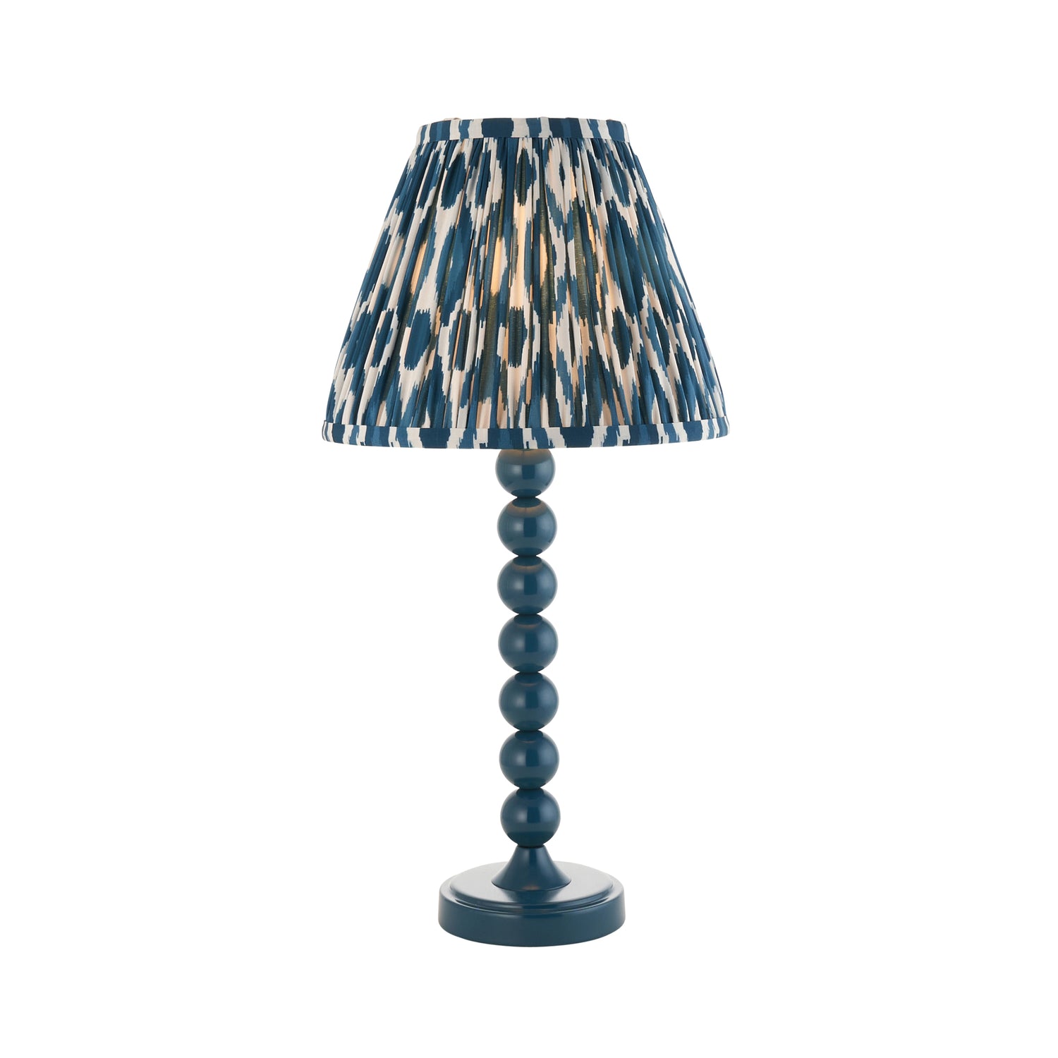 Gloss Blue Higgledy & Ikat 25cm Marlin blue shade - Comet Lighting