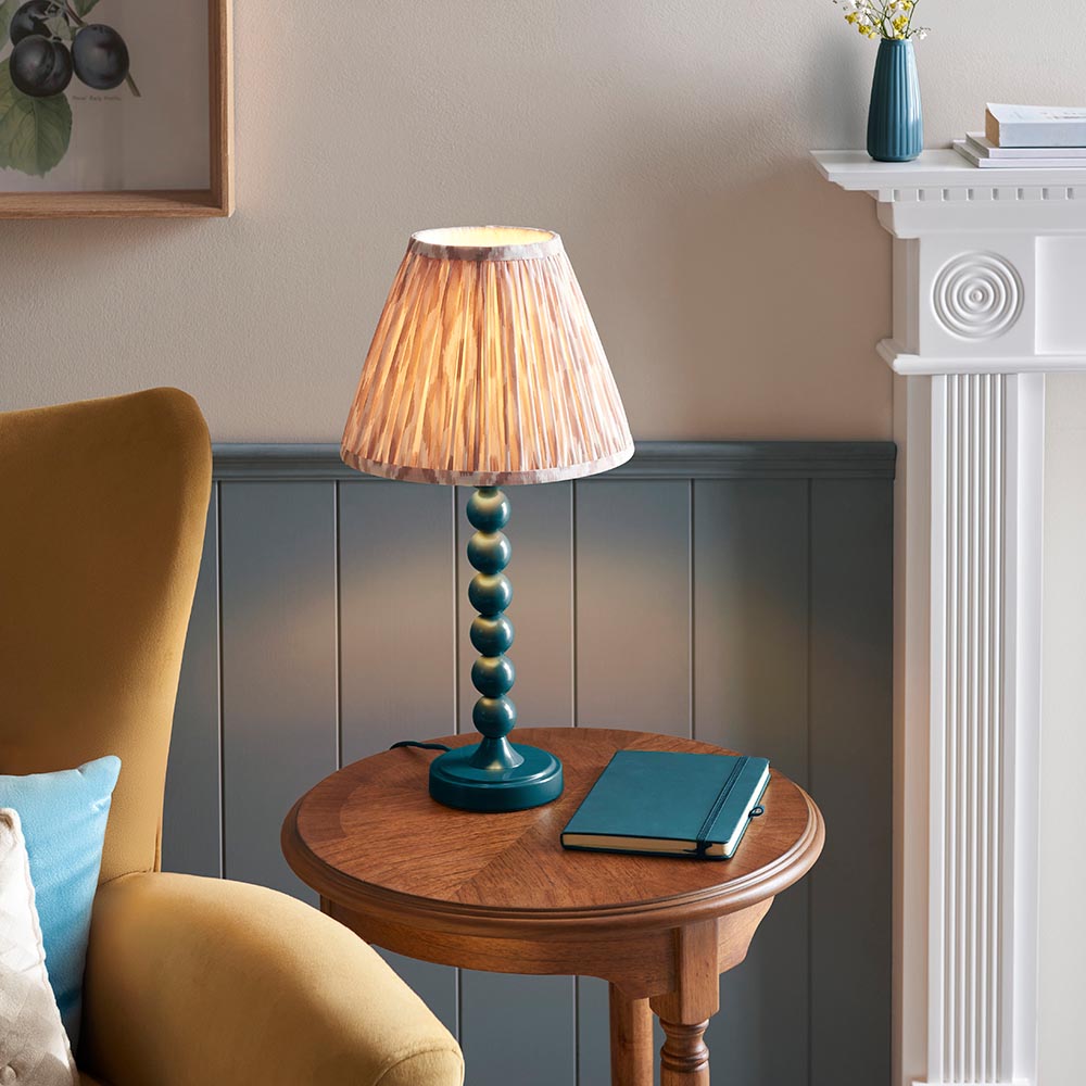 Gloss Blue Higgledy & Ikat 25cm Neutral shade - Comet Lighting
