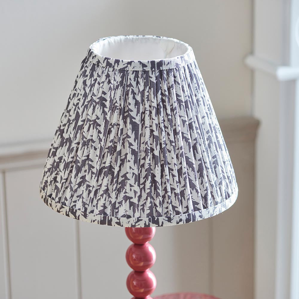 Gloss PinkHiggledy & Leaf 25cm Pearl grey shade - Comet Lighting