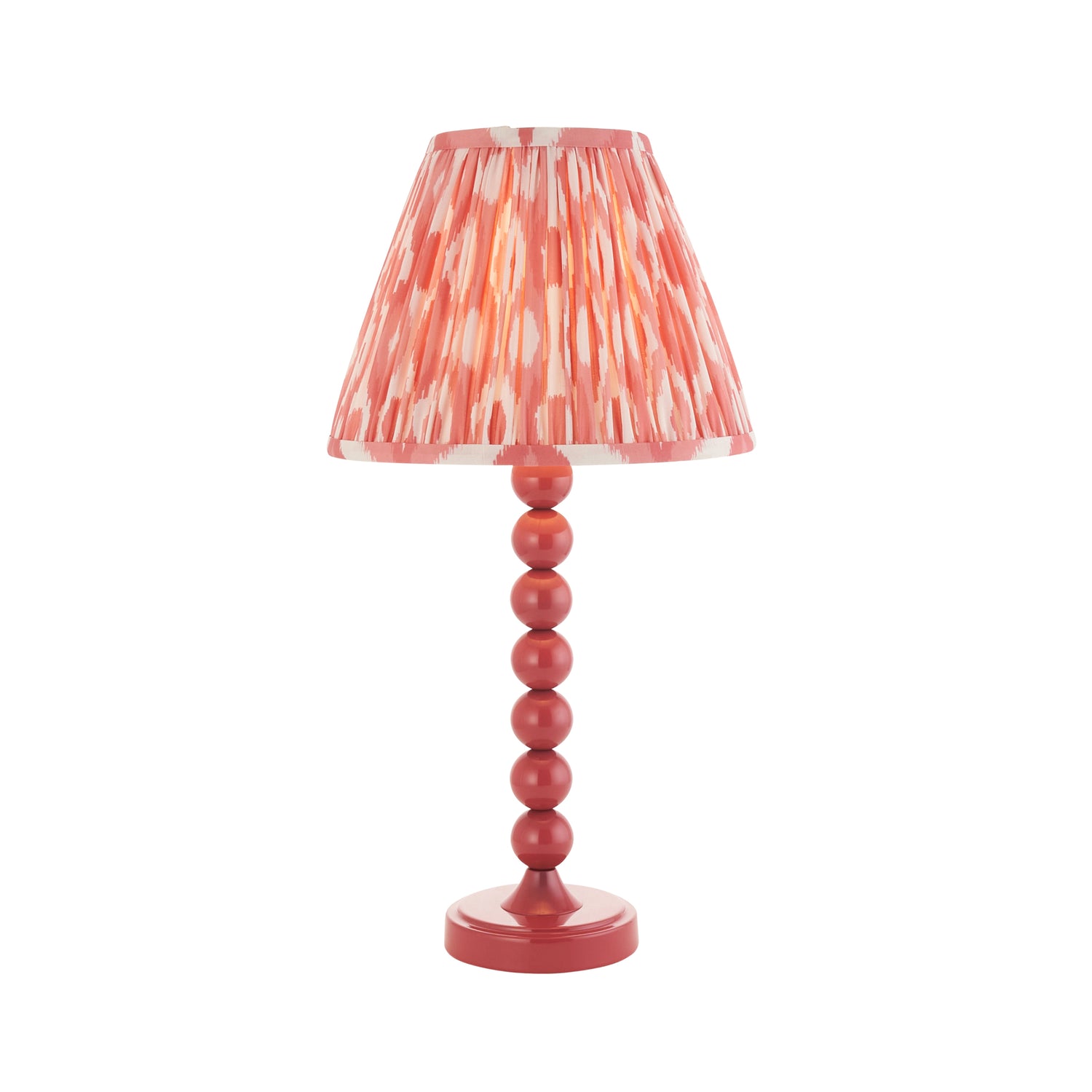 Gloss PinkHiggledy & Ikat 25cm Coral pink shade - Comet Lighting