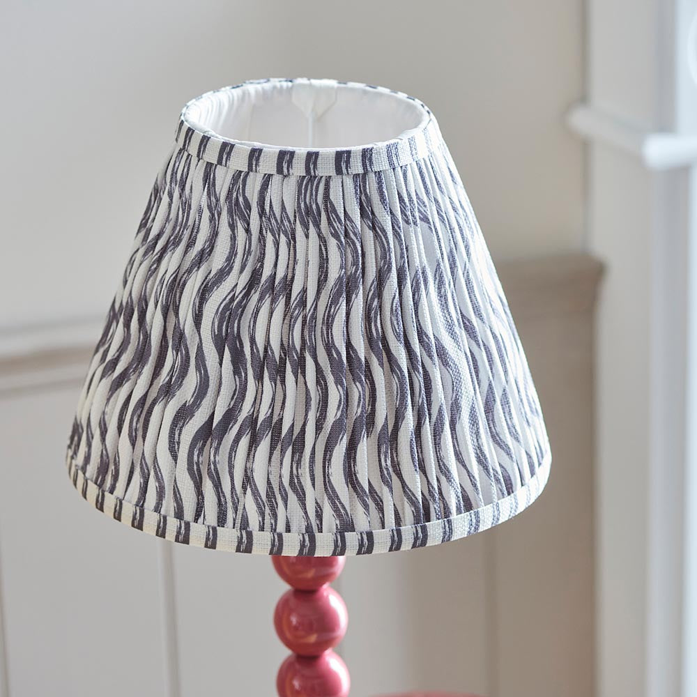 Gloss Pink Higgledy & Ripple 25cm Pearl grey shade - Comet Lighting