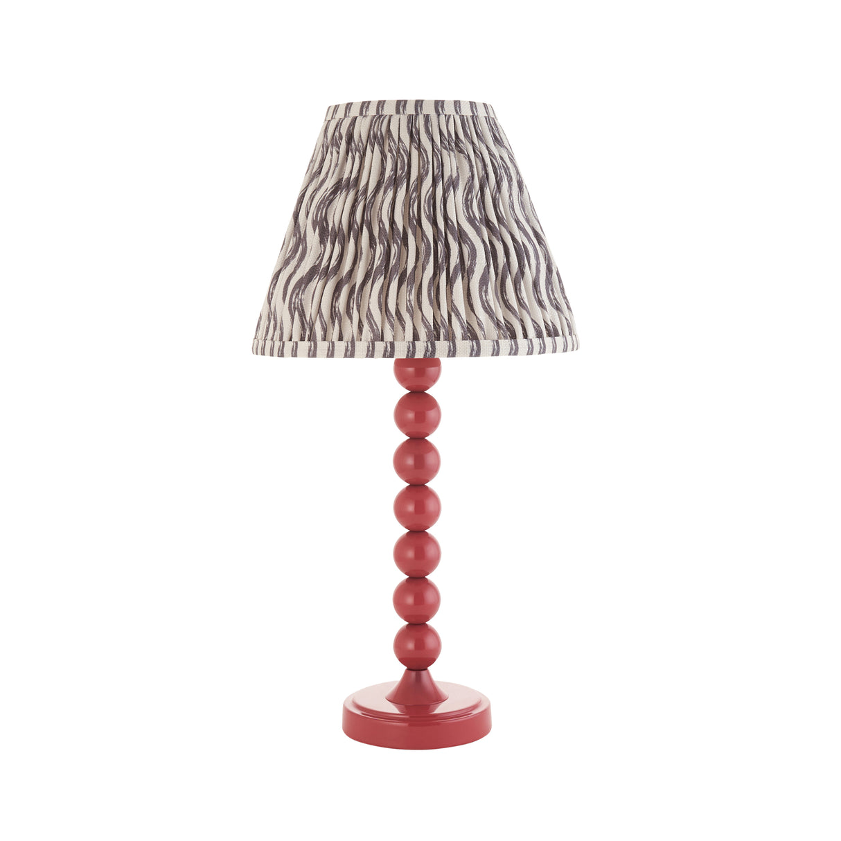 Gloss Pink Higgledy & Ripple 25cm Pearl grey shade - Comet Lighting