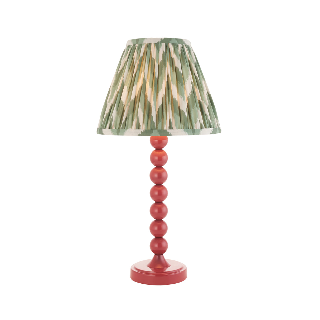 Gloss PinkHiggledy & Zigzag 25cm Cotswold green shade - Comet Lighting