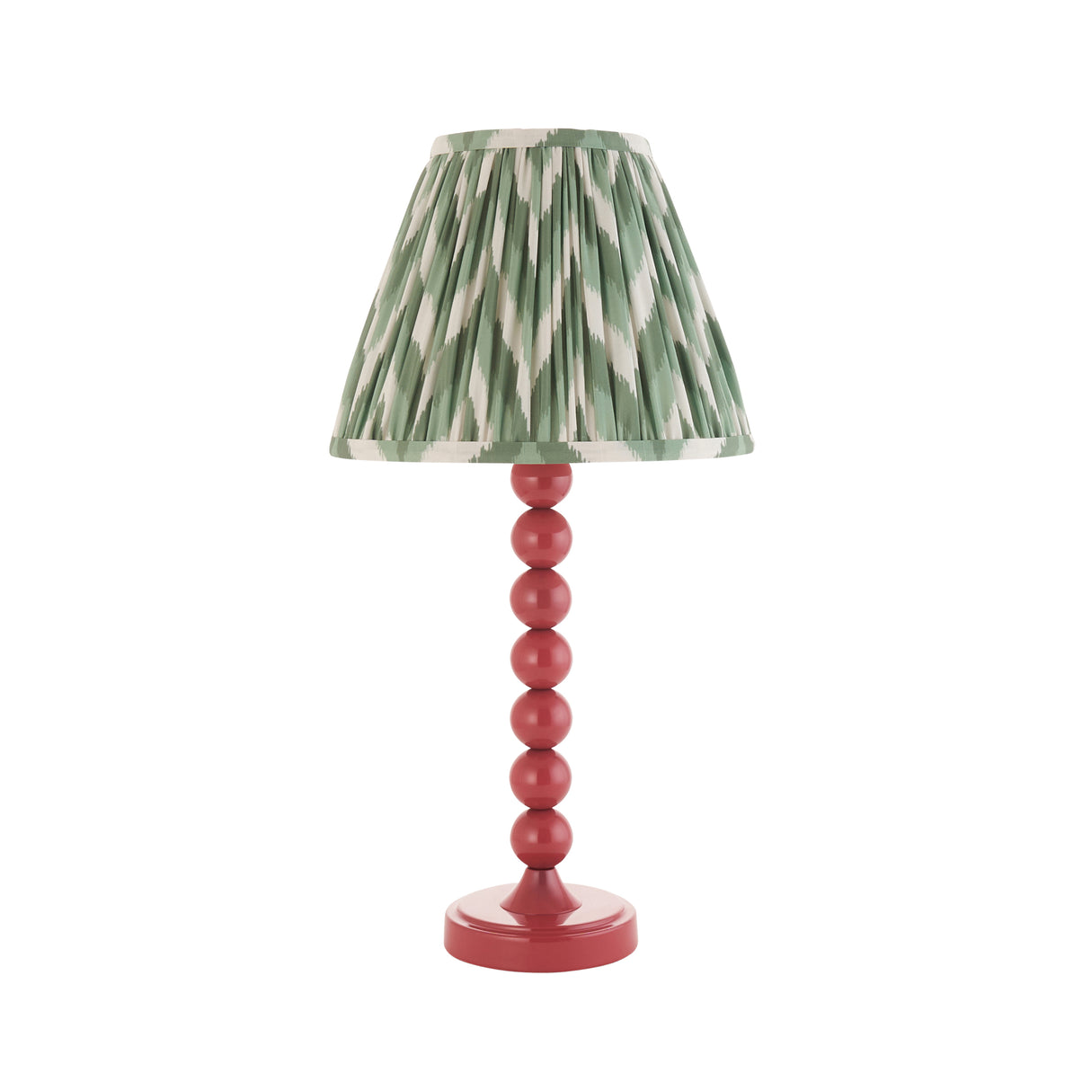 Gloss PinkHiggledy & Zigzag 25cm Cotswold green shade - Comet Lighting