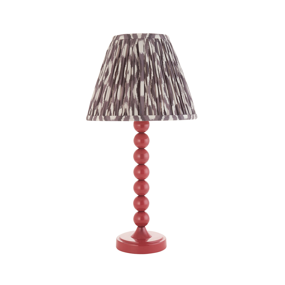 Gloss PinkHiggledy & Ikat 25cm Pearl grey shade - Comet Lighting