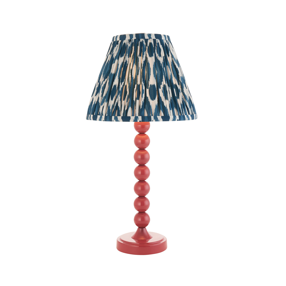 Gloss PinkHiggledy & Ikat 25cm Marlin blue shade - Comet Lighting