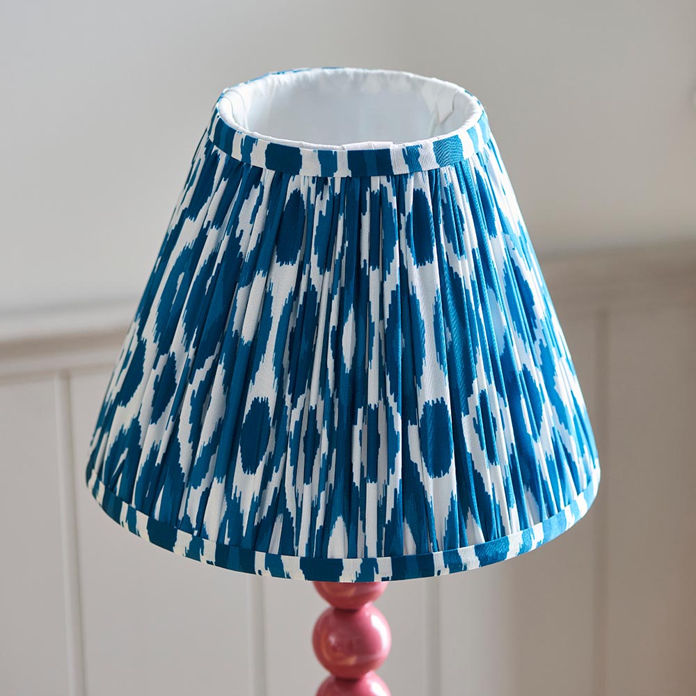 Gloss PinkHiggledy & Ikat 25cm Marlin blue shade - Comet Lighting