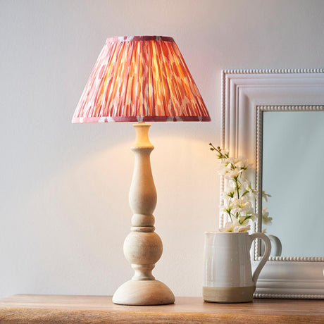 Hidcote & Ikat 30cm Coral pink shade - Comet Lighting