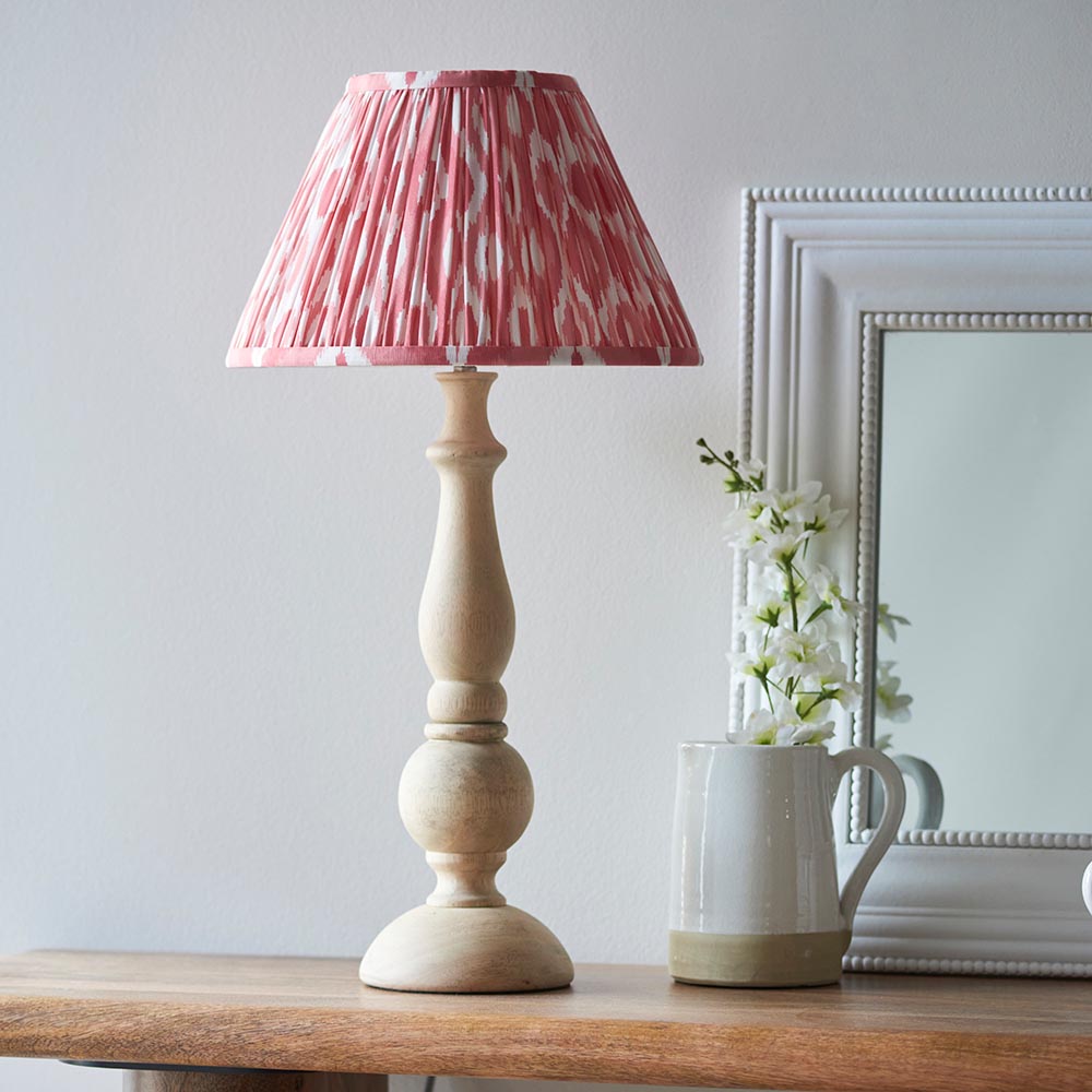 Hidcote & Ikat 30cm Coral pink shade - Comet Lighting