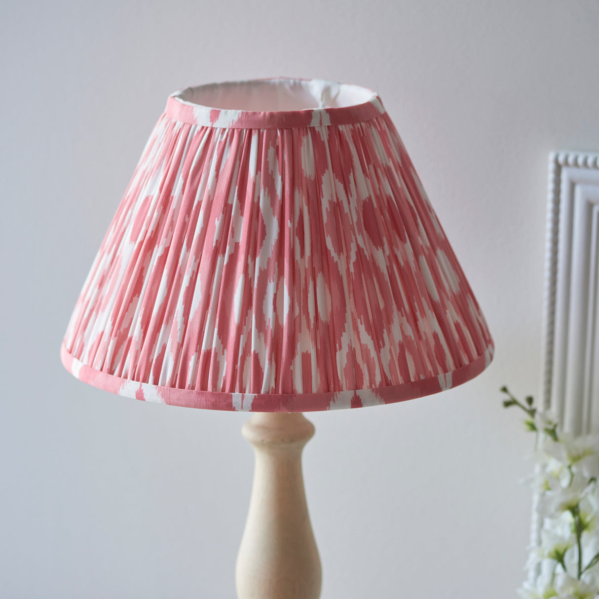 Hidcote & Ikat 30cm Coral pink shade - Comet Lighting