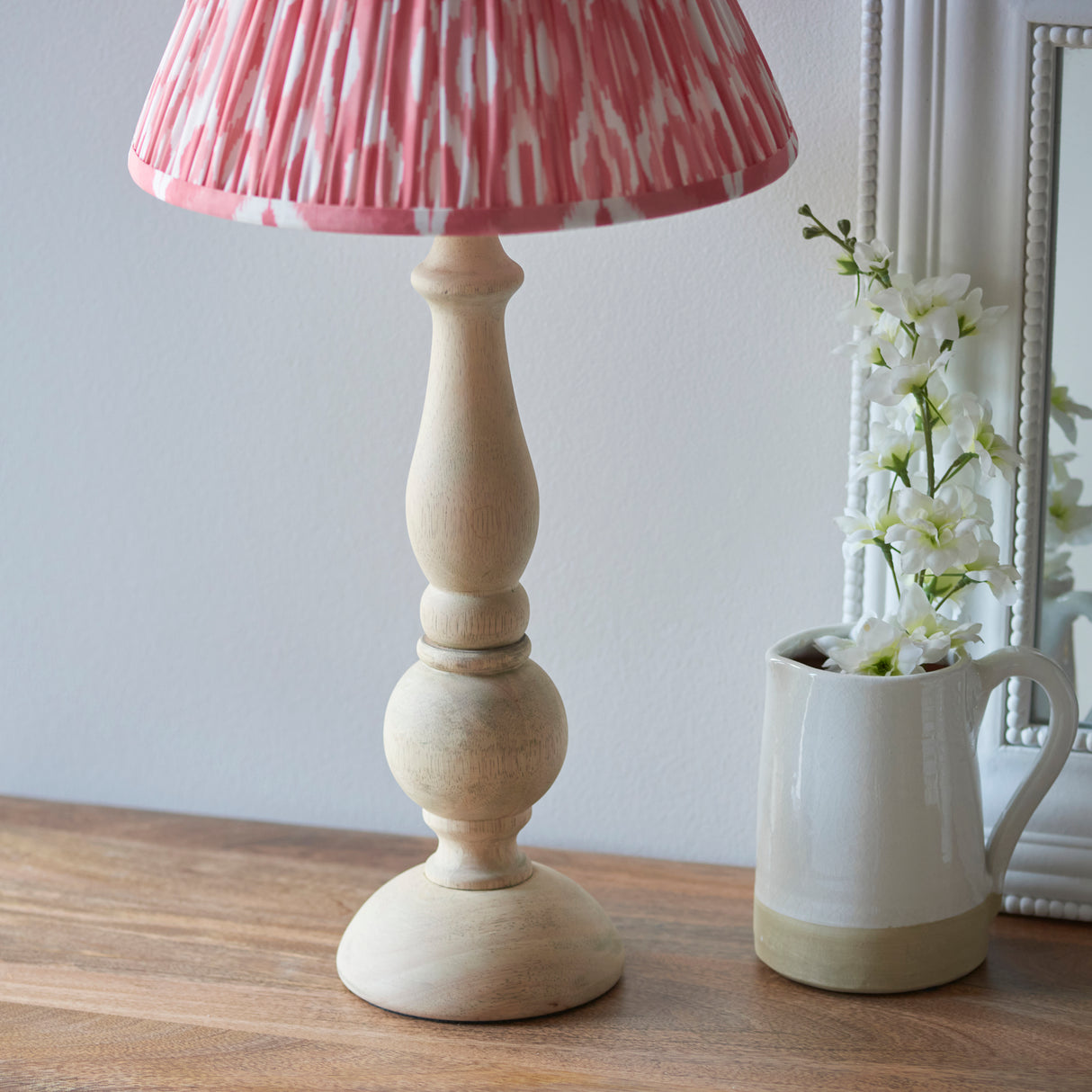 Hidcote & Ikat 30cm Coral pink shade - Comet Lighting