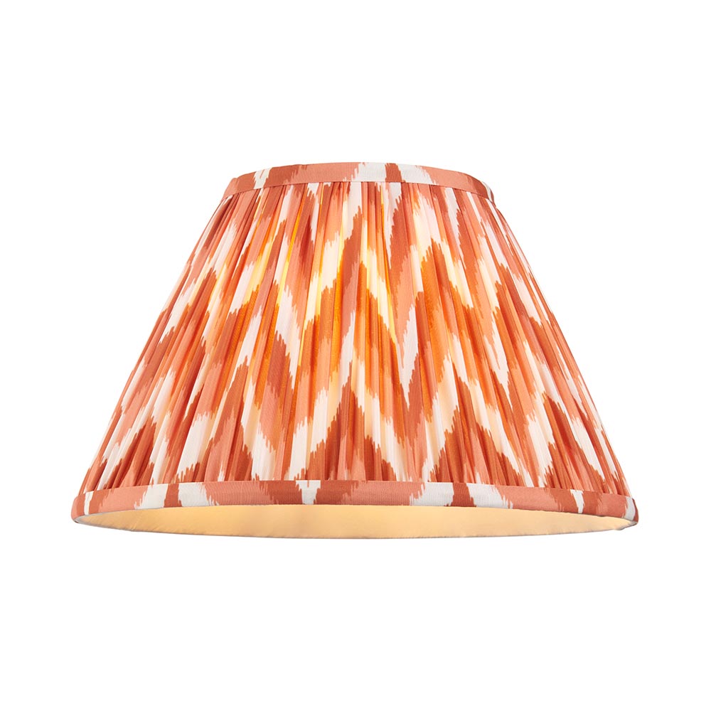 Hidcote & Zigzag 30cm Apricot orange shade - Comet Lighting