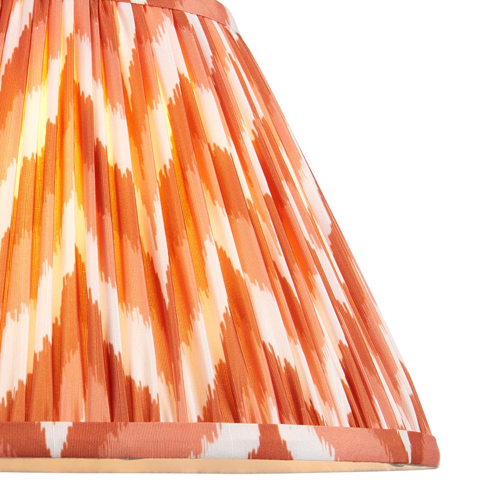 Hidcote & Zigzag 30cm Apricot orange shade - Comet Lighting