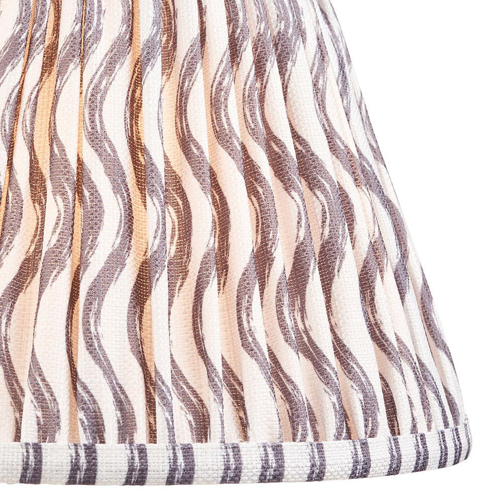 Burley Rechargeable & Ripple 25cm Pearl grey shade - Comet Lighting