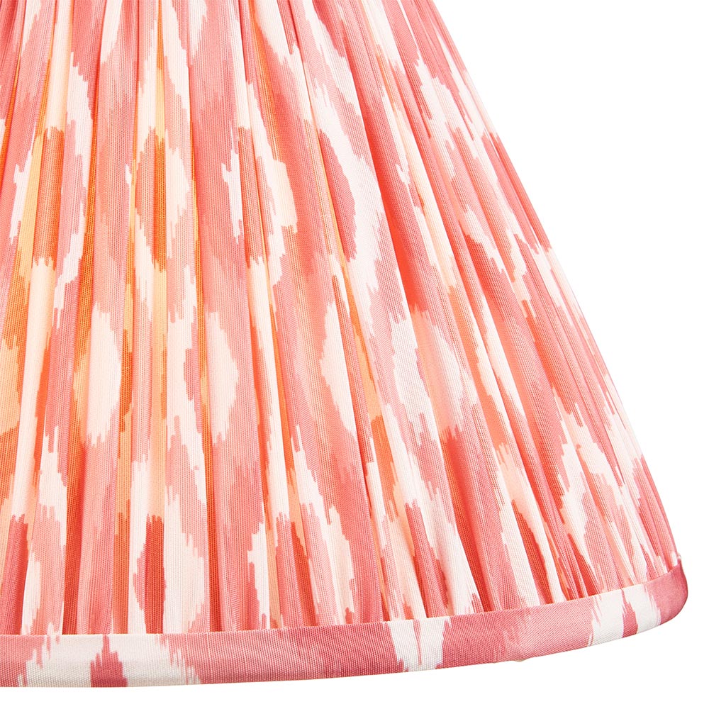 Burley Rechargeable & Ikat 30cm Coral pink shade - Comet Lighting
