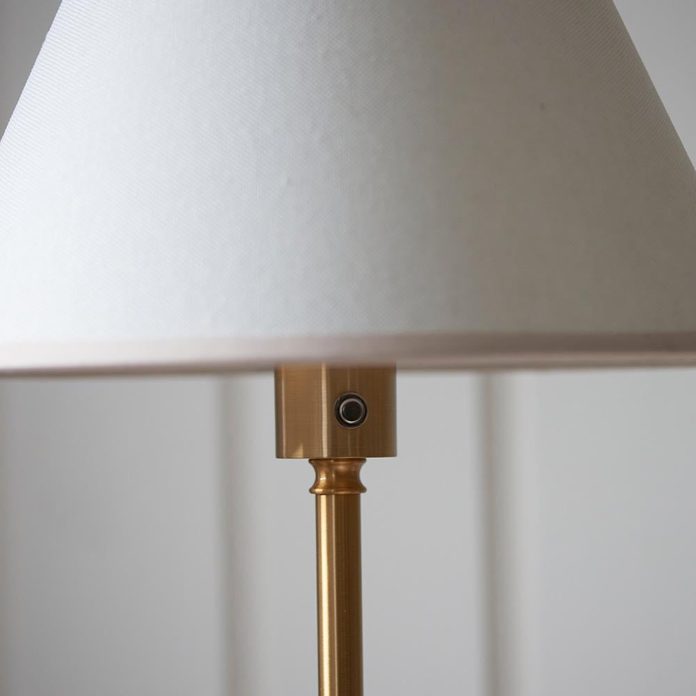 Burley Rechargeable & Ivy 30cm Vintage white shade - Comet Lighting