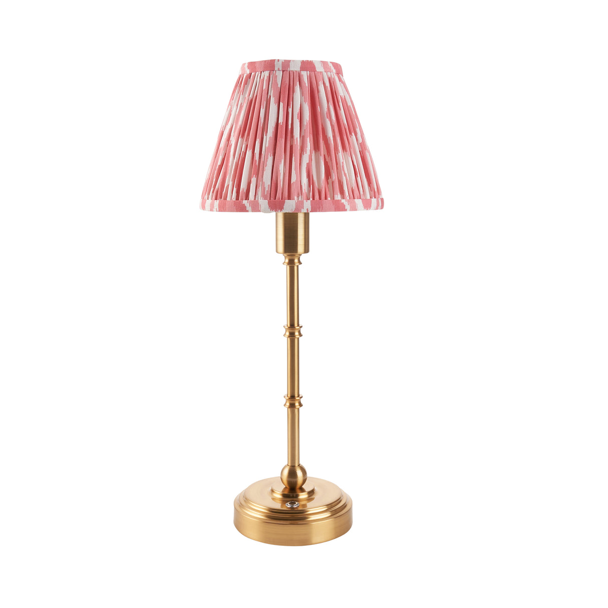 Burley Rechargeable & Ikat 16cm Coral pink shade - Comet Lighting