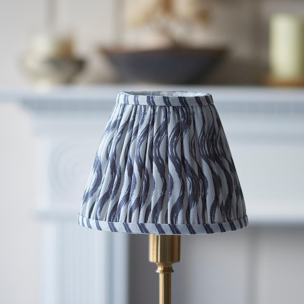 Burley Rechargeable & Ripple 16cm Pearl grey shade - Comet Lighting