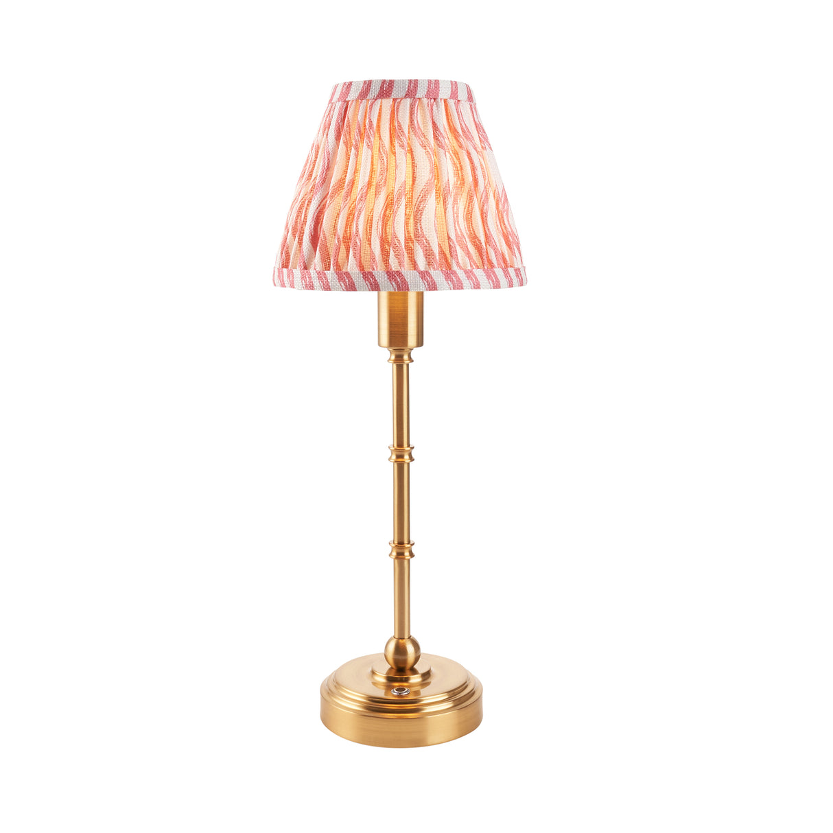 Burley Rechargeable & Ripple 16cm Coral pink shade - Comet Lighting