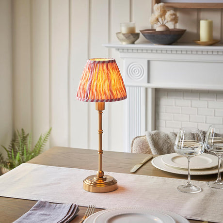 Burley Rechargeable & Ripple 16cm Coral pink shade - Comet Lighting