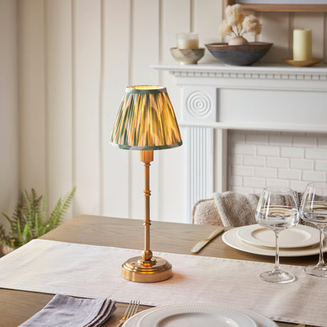 Burley Rechargeable & Zigzag 16cm Cotswold green shade - Comet Lighting