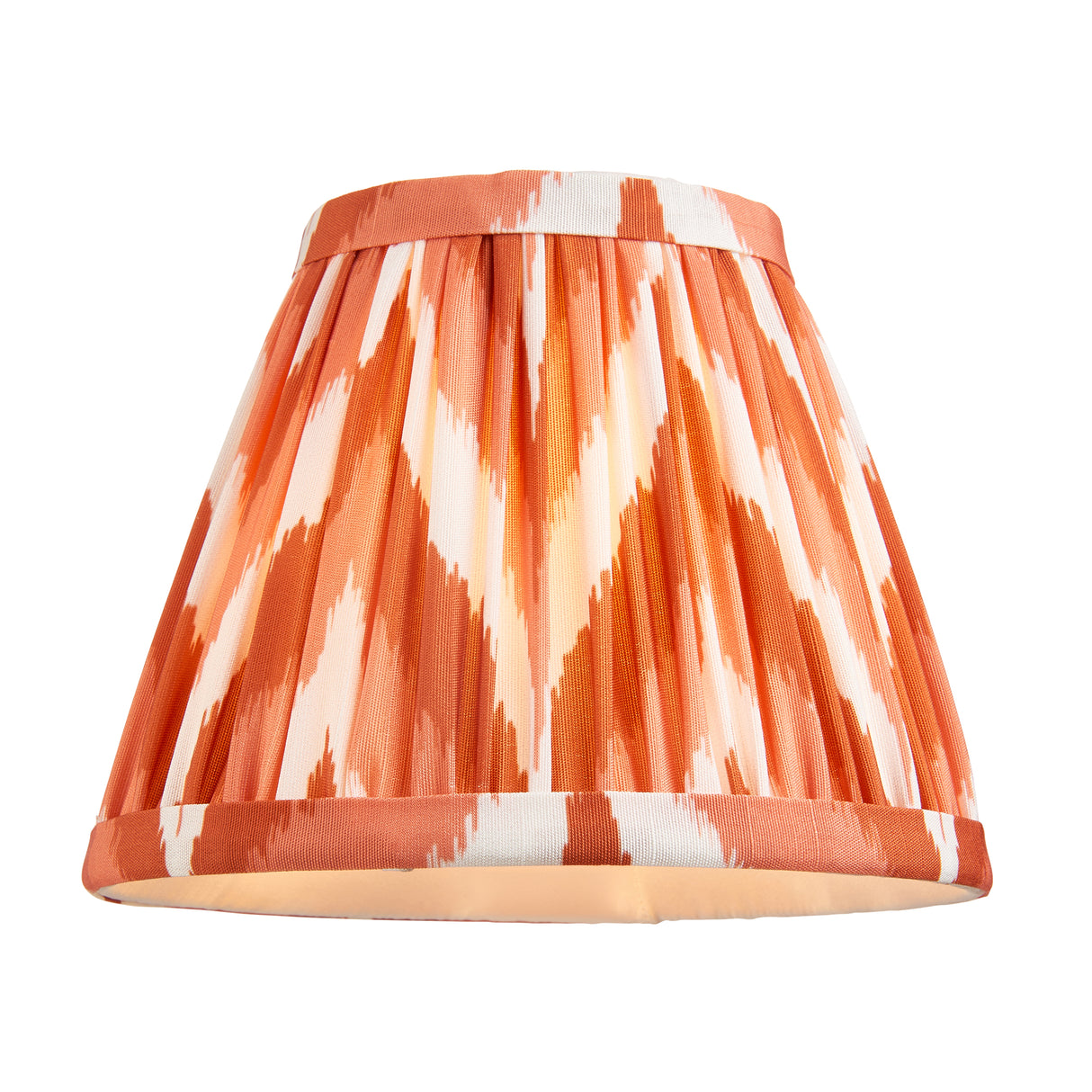 Burley Rechargeable & Zigzag 16cm Apricot orange shade - Comet Lighting